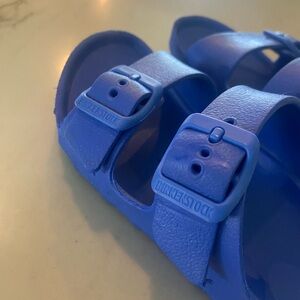 Birkenstock sandals. Boys size 12. Blue rubber.